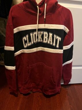 DAVID DOBRIK Maroon Clickbait Pullover Hoodie - Men's Casual Sweatshirt